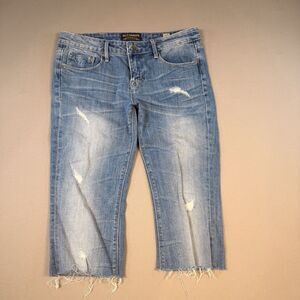 Cult of Individuality Leisure Capri Crop Jeans Distressed  Womens Size 30